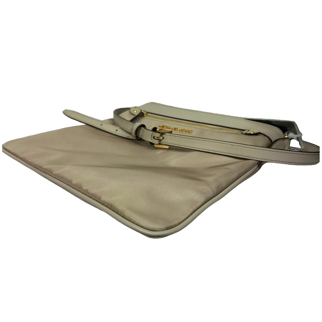 Michael Kors Connie Large Nylon Crossbody Bag Cement