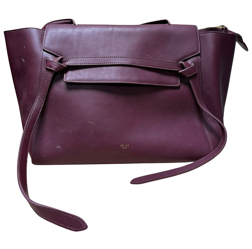 Celine Small Belt Bag Burgundy