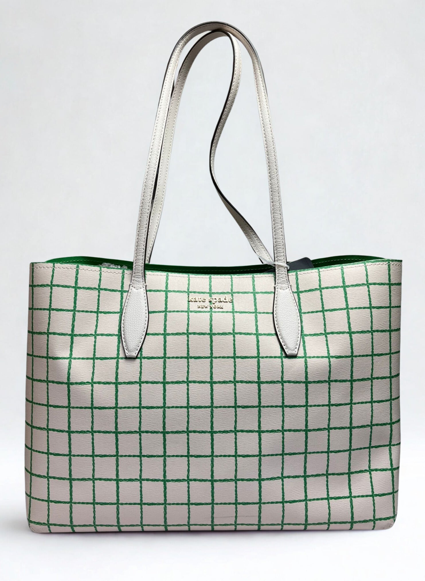 Kate Spade New York All Day Tennis Check Printed PVC Large Tote Main image