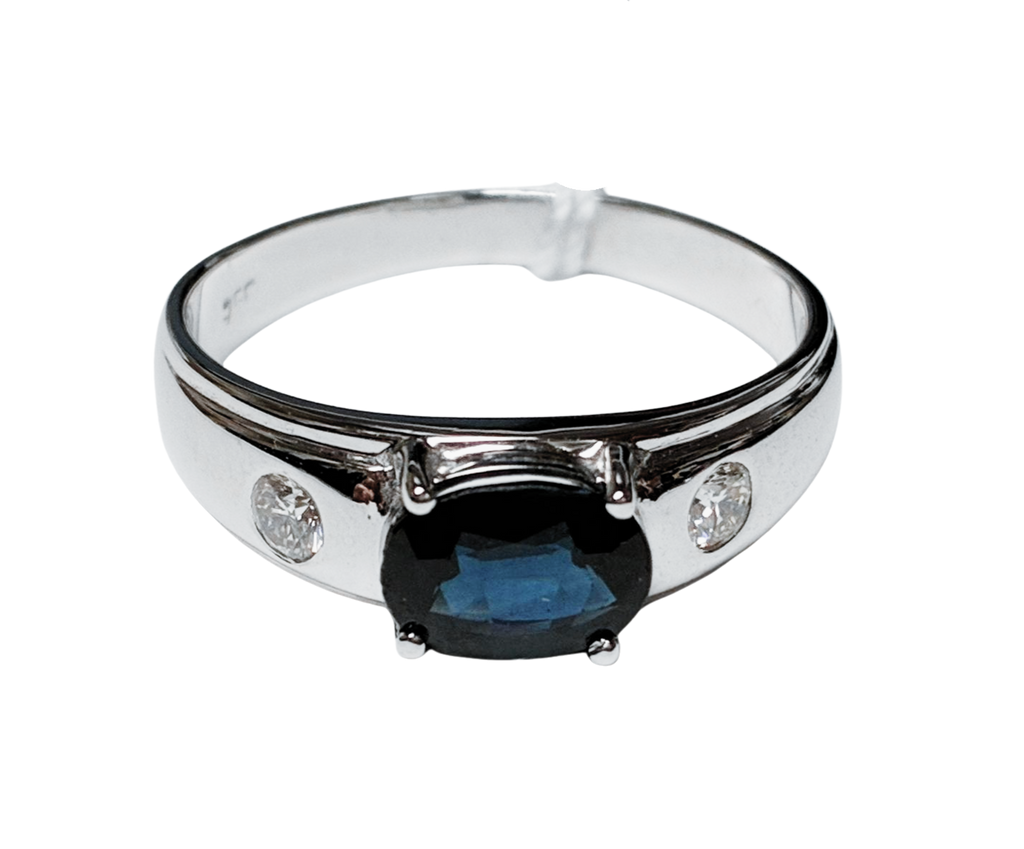 750WG Sapphire Ring Lady 4.4GM