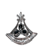 750WG Blue Sapphire With Diamonds Pendant 4.2GM