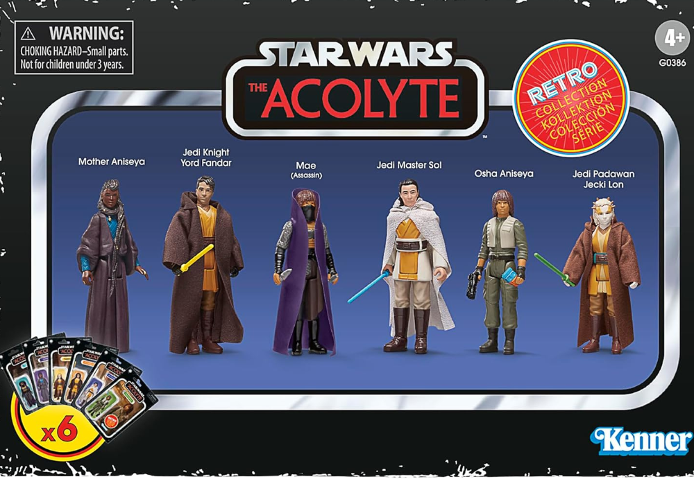 Star Wars Retro Collection Star Wars The Acolyte Multipack 3.75 Inch Collectible Action Figure 6Pack