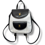 Paloma Picasso Leather Black and White Small Back Pack
