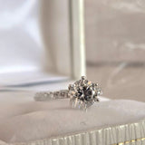 750WG Lab-Grown Diamond Ring D1=1.08cts D12 w/IGI Cert