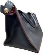 Longchamp Le Pliage Heritage Tote Black Leather