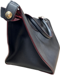 Longchamp Le Pliage Heritage Tote Black Leather