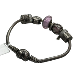 Pandora Heart And Snake Chain Bracelet With 8 Charms 36.5G Silver