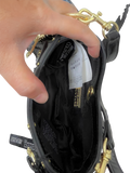 Versace Jeans Couture Shoulder Flip Small Black Leather