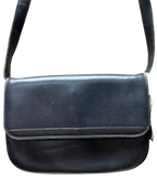 Vintage Lancel Paris Black Leather Shoulder Bag
