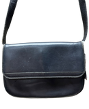 Vintage Lancel Paris Black Leather Shoulder Bag