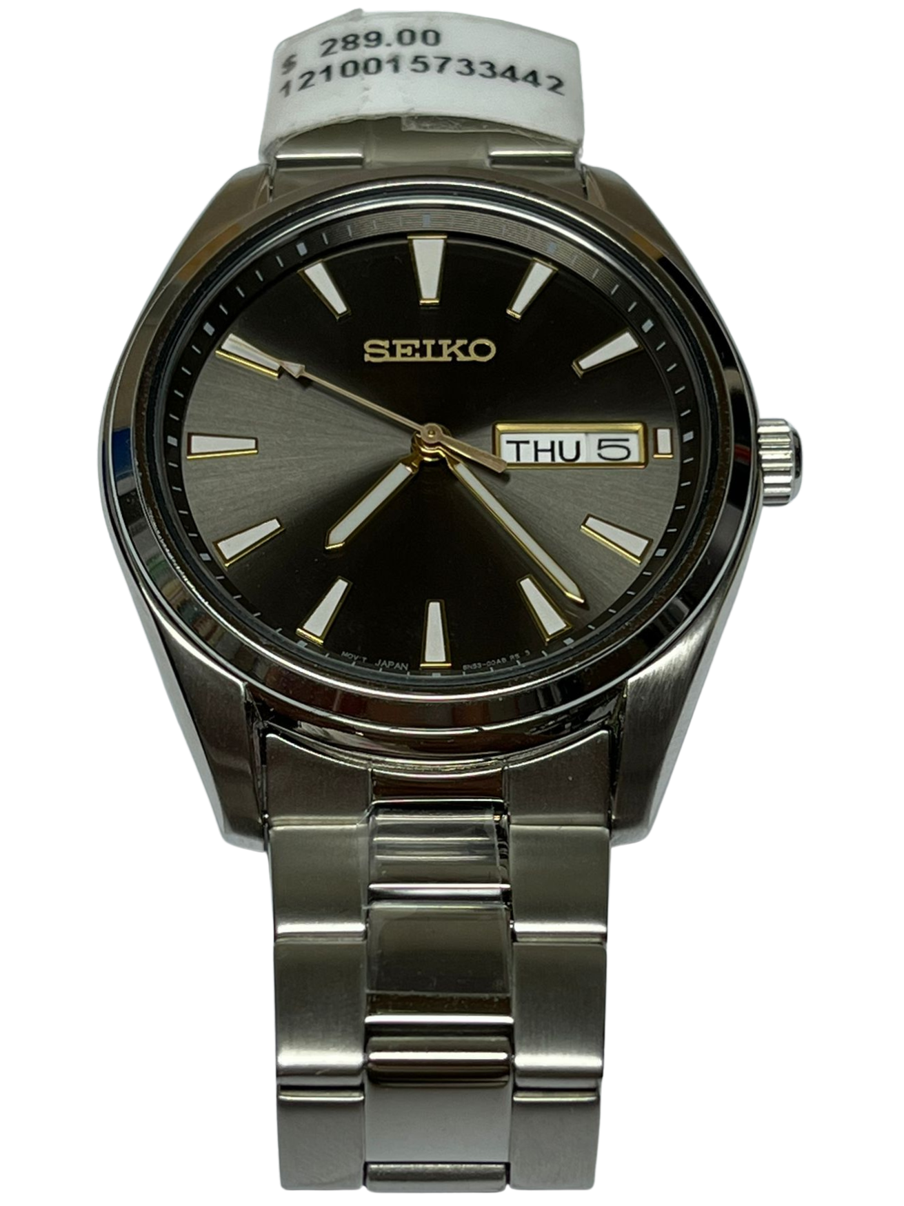 Seiko Mens Essential Stainless Steel Watch Gray Dial SUR343P1 Secondary image