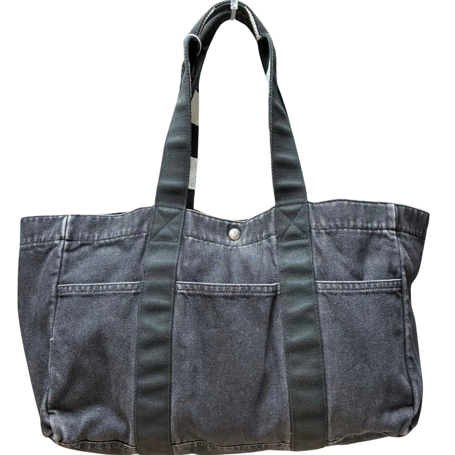 Porter Yoshida & Co Black Washed Denim Tote Bag Medium