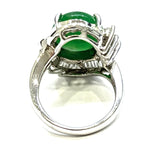 750WG Jade & Diamond Ring