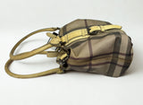 Burberry Smoked Check Coated Canvas Northfield Tote Bag Beige And Brown