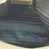 Prada Vitello Daino Double Zip Grey Leather Bag