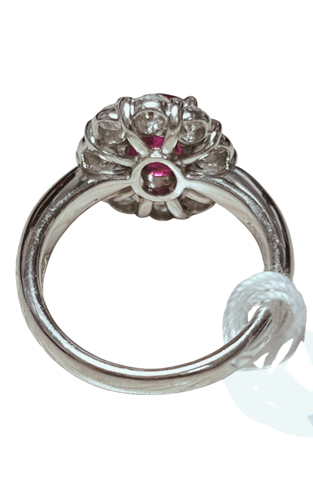 PT900 Ruby With Diamonds Ring 8.7GM