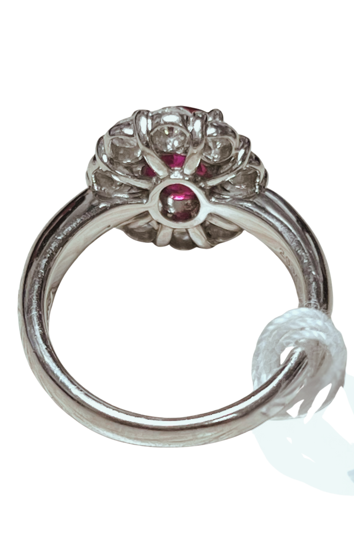 PT900 Ruby With Diamonds Ring 8.7GM