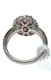 PT900 Ruby With Diamonds Ring 8.7GM