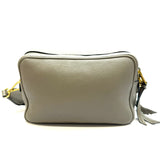 Prada Vitello Daino Double Zip Grey Leather Bag