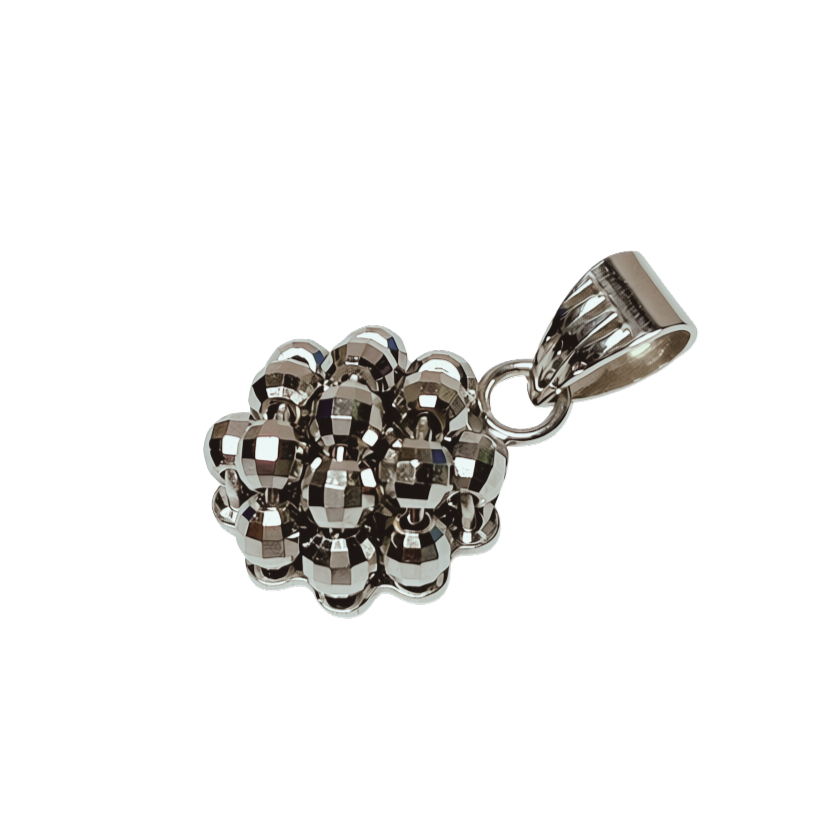 750WG Textured Cluster Bead Pendant 1.4GM
