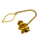 Gold Tone Metal Vintage Sapphire Initial R Tie Tack
