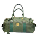 MCM Green Leather Double Pocket Bag