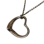 Tiffany And Co Elsa Peretti Open Heart Pendant Necklace Sterling Silver 4.7G