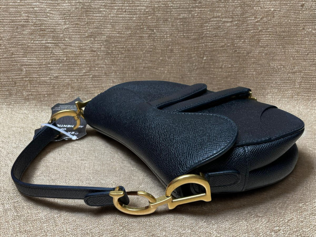 Dior Saddle Bag Mini Black Grained Calfskin