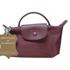 Longchamp Le Pliage One Pouch With Handle Burgundy