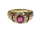 18KYG Ruby And Diamond Cocktail Ring 5.5G