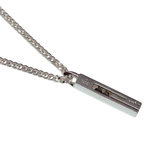 Gucci SV925 Cutout G Bar Necklace 15G 50CM