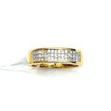 750YG Princess Cut Diamond Ring