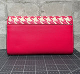 Kate Spade Darcy Chain Wallet Crossbody Pink Houndstooth