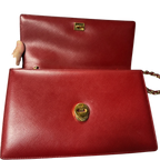 Salvatore Ferragamo Ginny Saffiano Vara Bow Shoulder Bag
