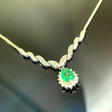 PT850/PT900 Emerald Diamond Necklace