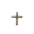 750YG Round Brilliant Cut Diamonds Cross Pendant Set 0.5G