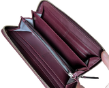 Coach Long ZipAround Wallet Burgundy Leather