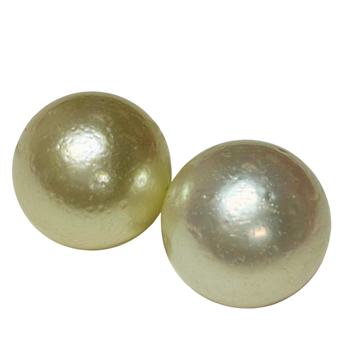 PT900 White South Sea Pearl Earrings 12to12.7MM 2.7G Main image