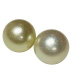 PT900 White South Sea Pearl Earrings 12to12.7MM 2.7G
