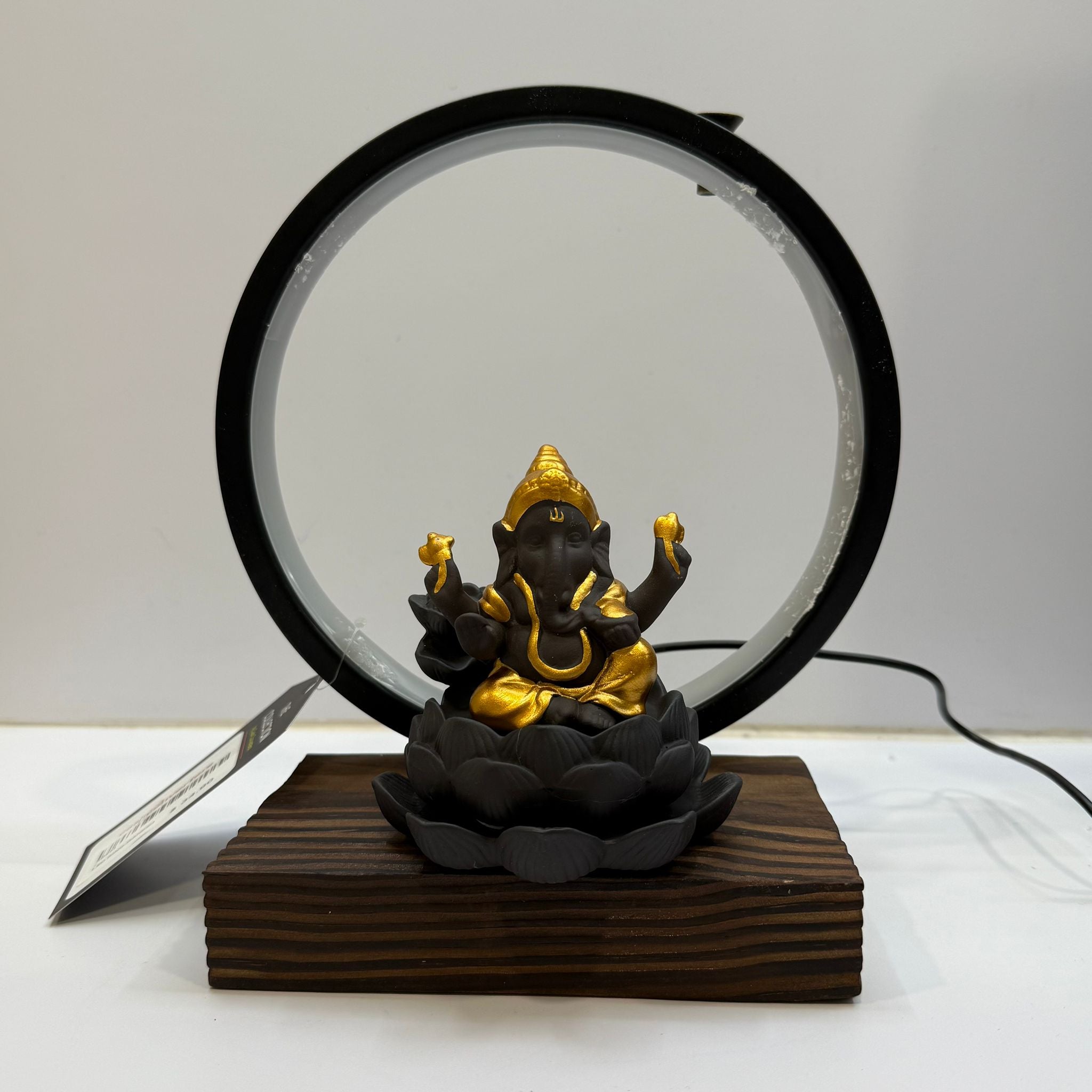 Ganesh With LED Ring (Adjustable Light) Secondary image