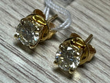 Stud Diamond Earrings 750YG 2.7GM