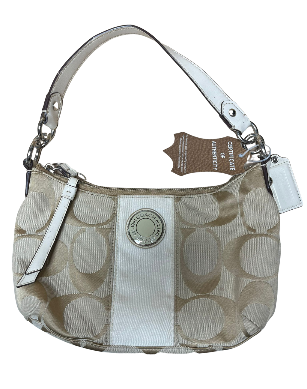 Coach Signature Stripe Demi Shoulder Bag  F19218
