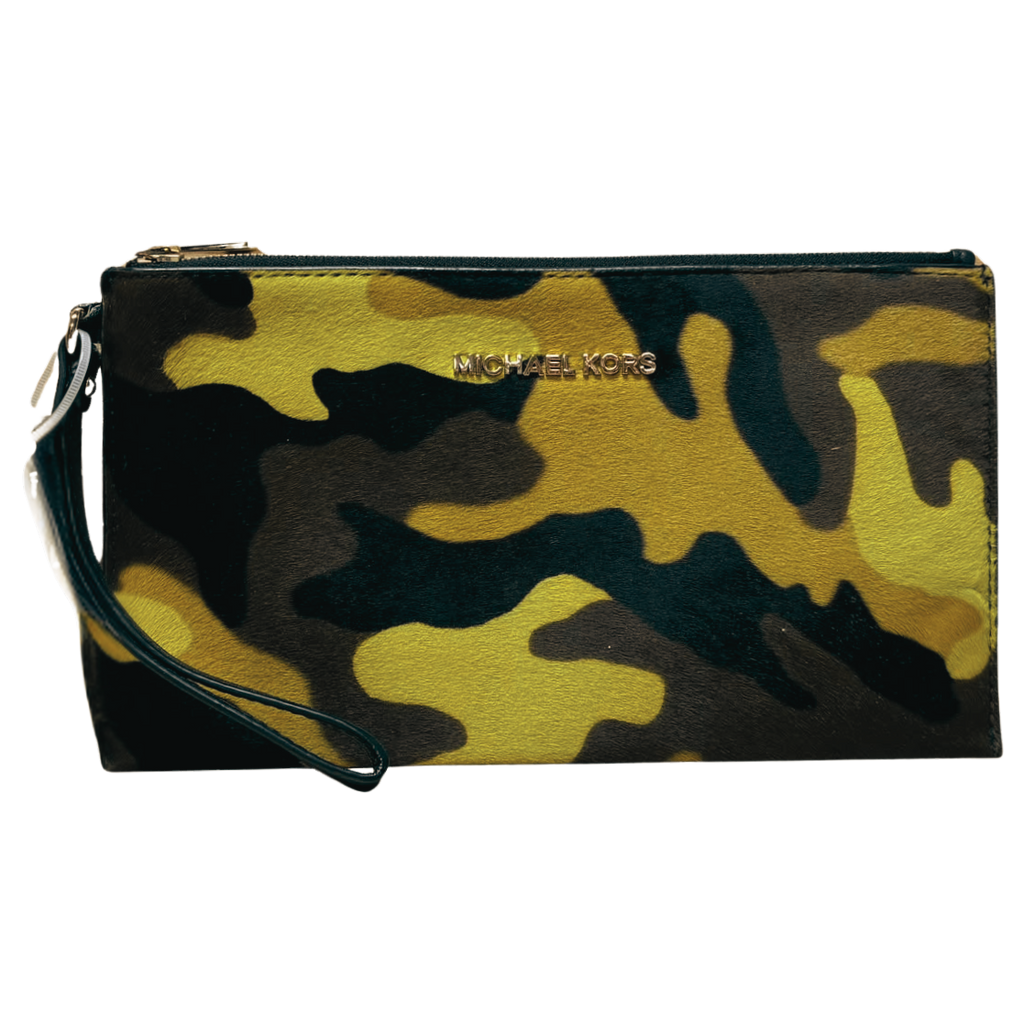Michael Kors Bedford Camo CalfHair Wallet Wristlet