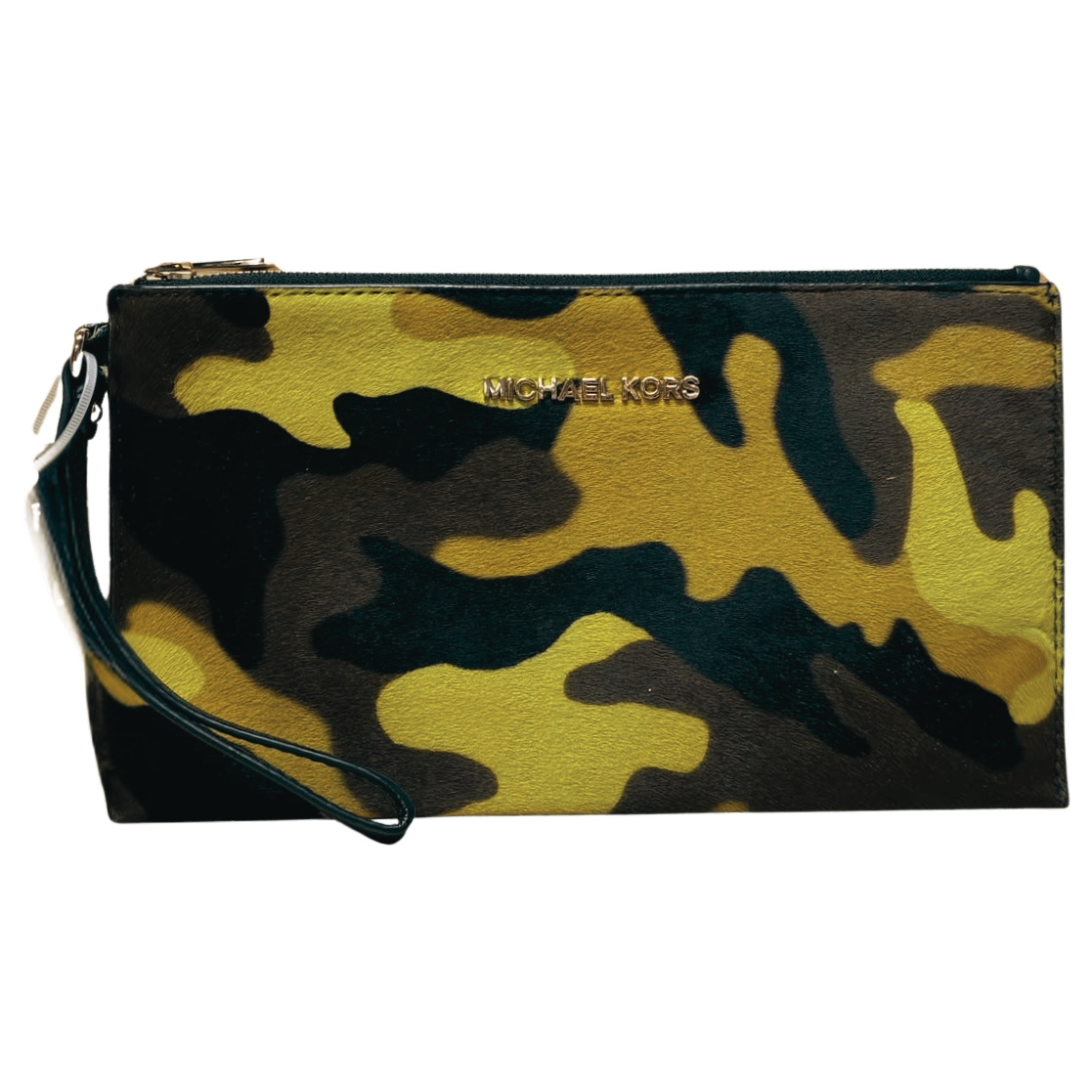 Michael Kors Bedford Camo CalfHair Wallet Wristlet