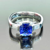 PT900 Tanzanite With Diamond Ring