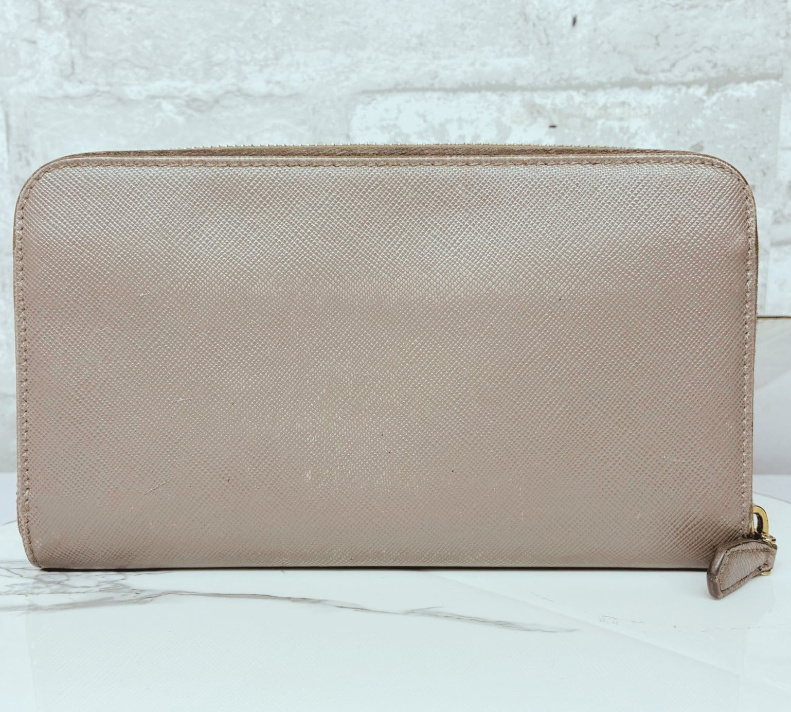 Prada Saffiano Metal Long Zip Around Wallet 1M0506 Grey Secondary image