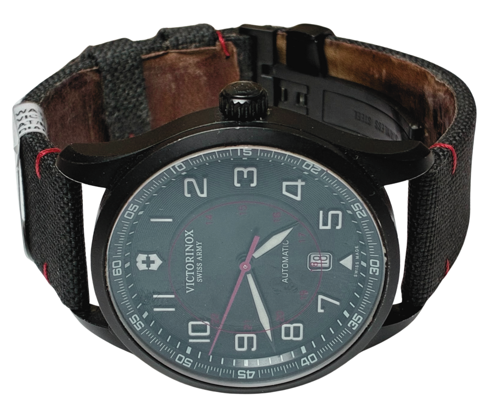 Victorinox 241720 Swiss Army Airboss Mechanical Black Edition Watch 42mm