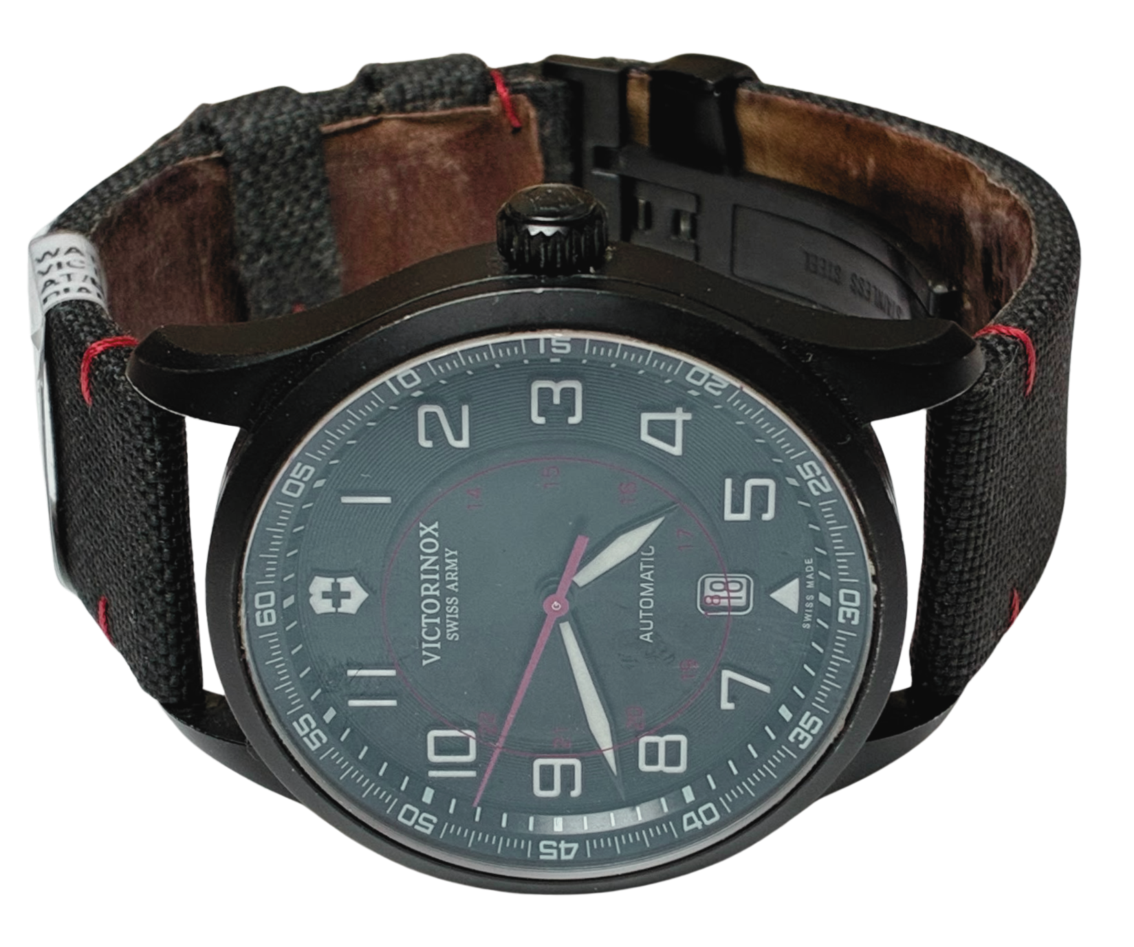Victorinox 241720 Swiss Army Airboss Mechanical Black Edition Watch 42mm