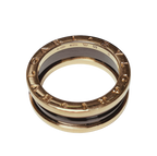 18K Gold And Black Ceramic B.Zero1 Two Band Ring 9.8GM