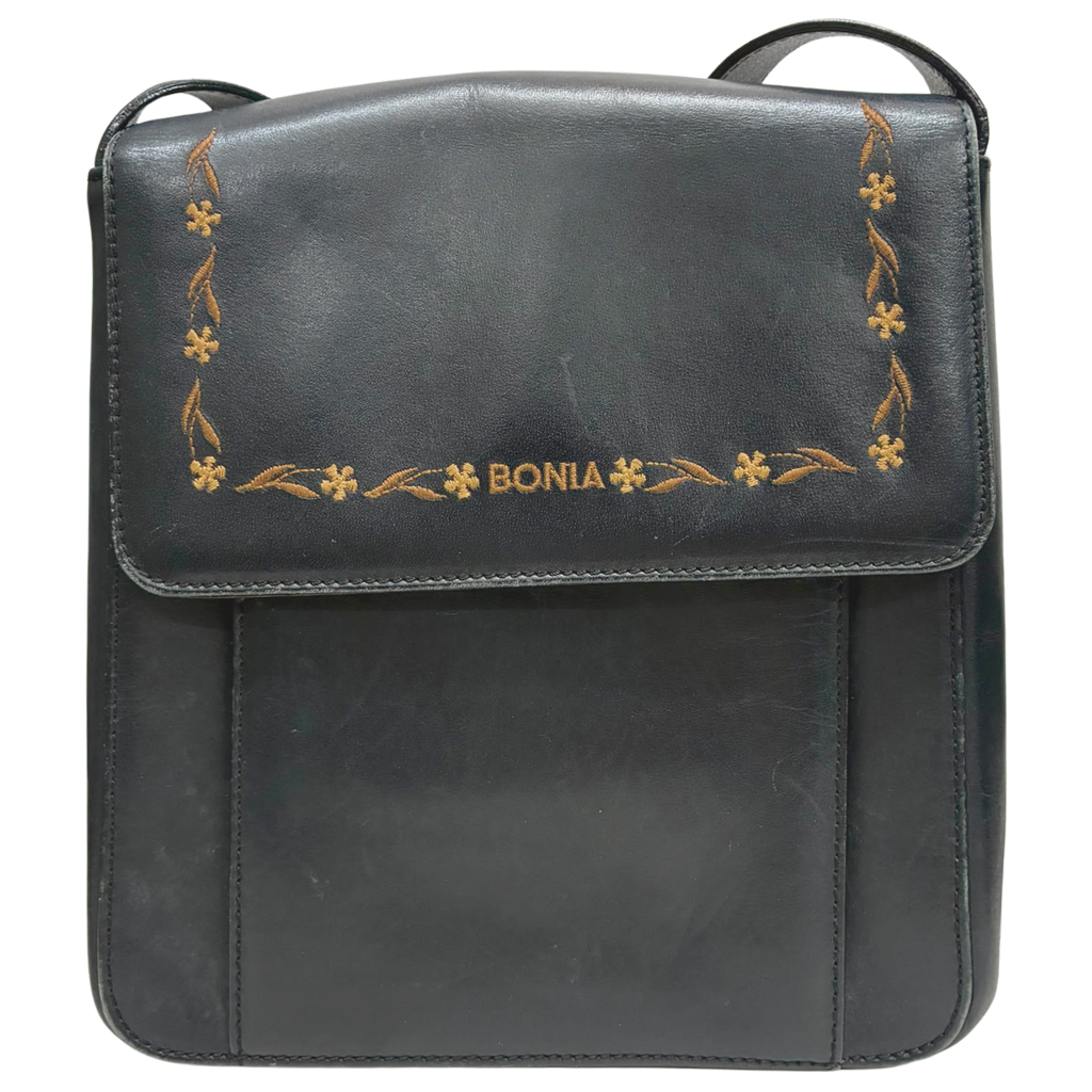 Bonia PVC Sling Bag Black